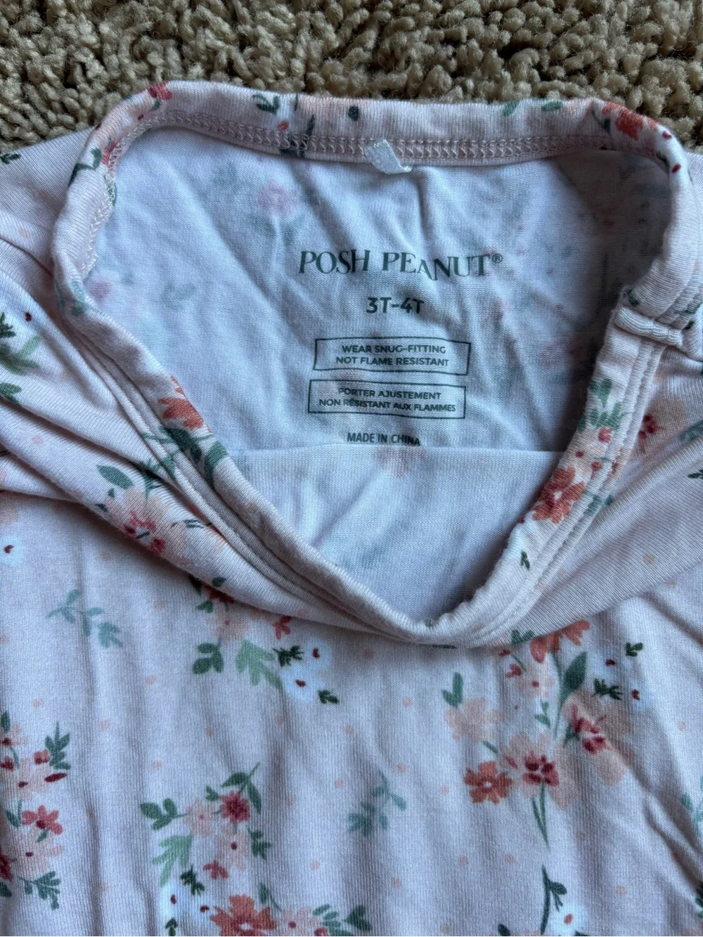 3T-4at Floral Long Sleeve Pajama Set - Posh Peanut